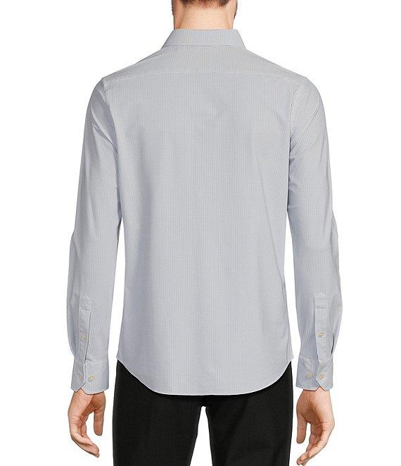 Murano Collezione Canclini Slim Fit Chevron Techno Long Sleeve Woven Shirt Product Image