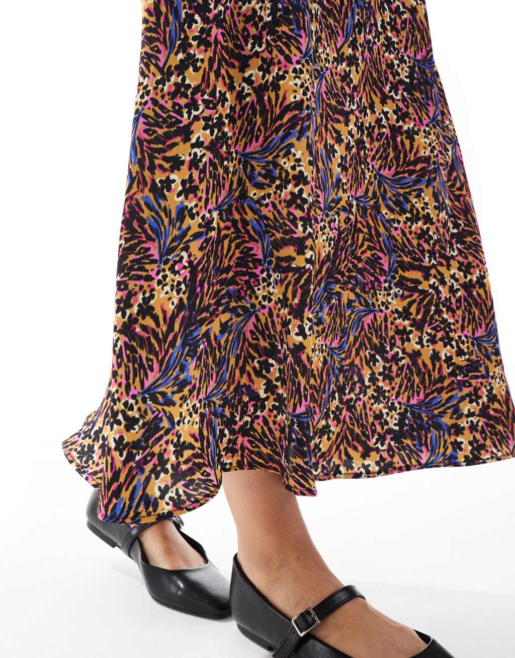 Scalpers mini corde print skirt in multicolor   Product Image