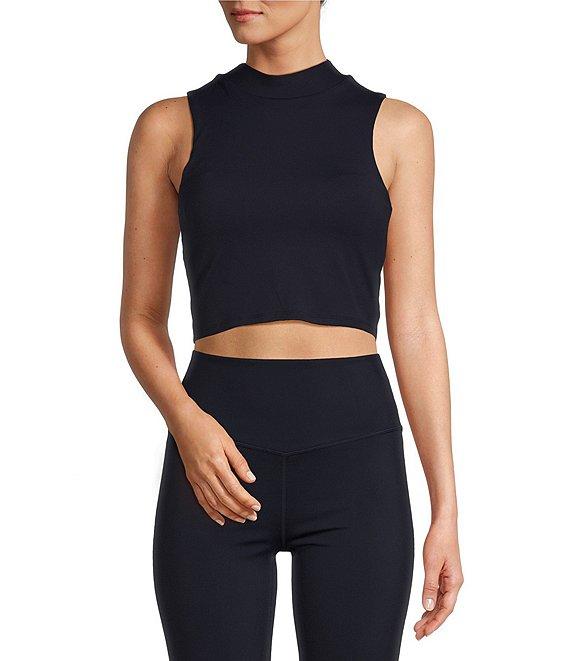 Antonio Melani Active Mock Neck Sleeveless Fitted Coordinating Crop Top Product Image