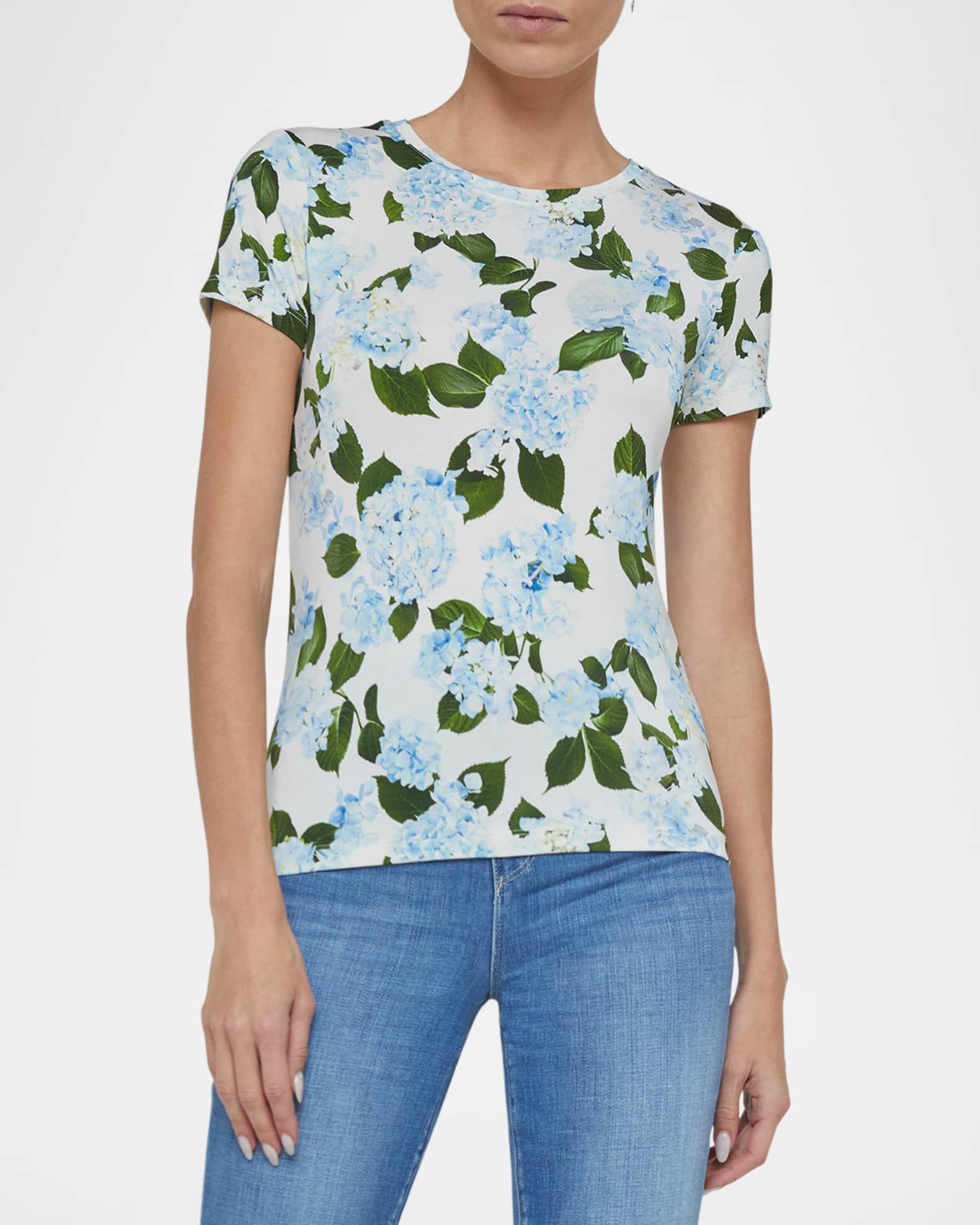 Ressi Short-Sleeve Hydrangea Tee Product Image