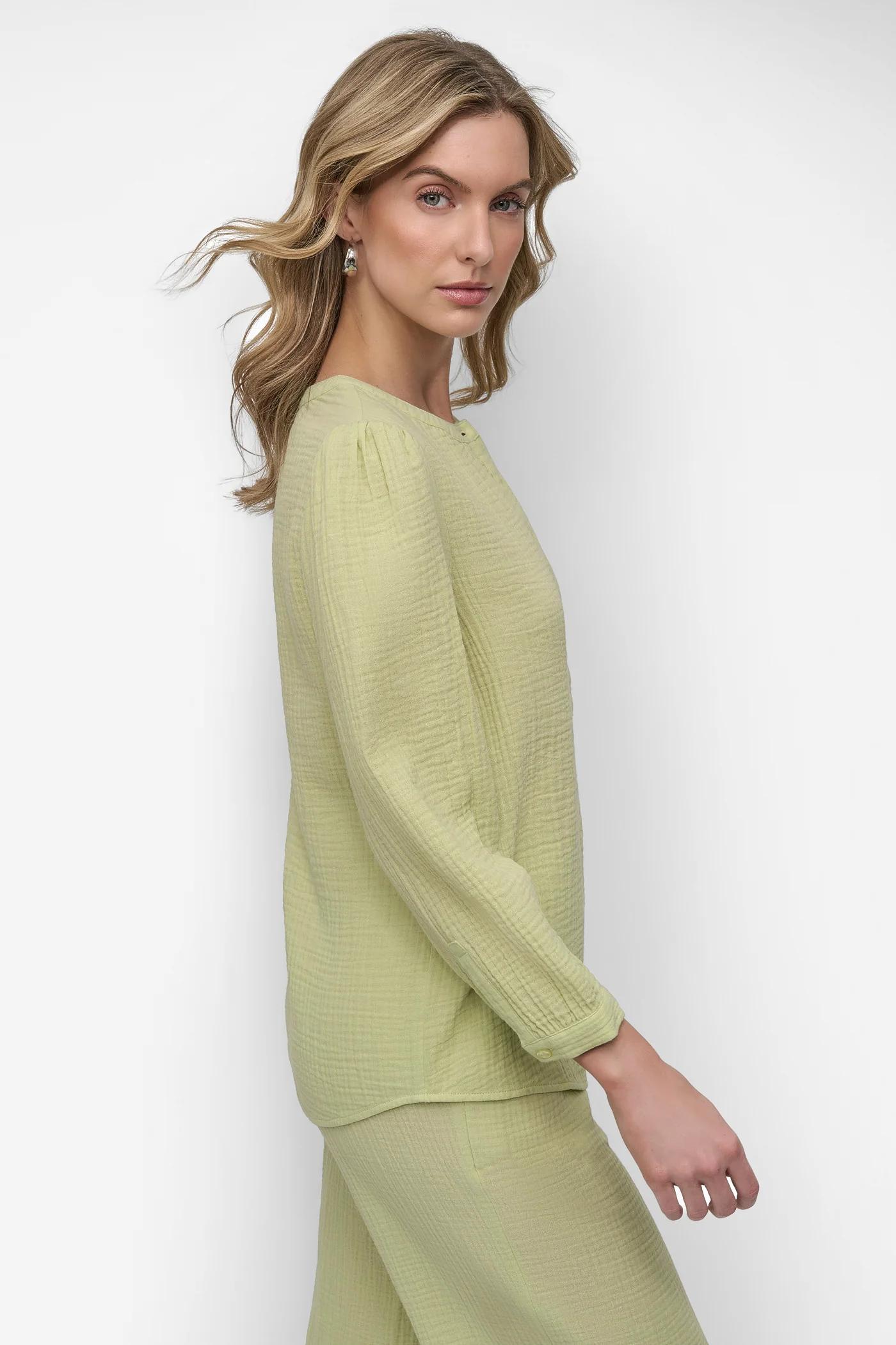 JEWEL NECKLINE HENLEY LONG SLEEVE Product Image