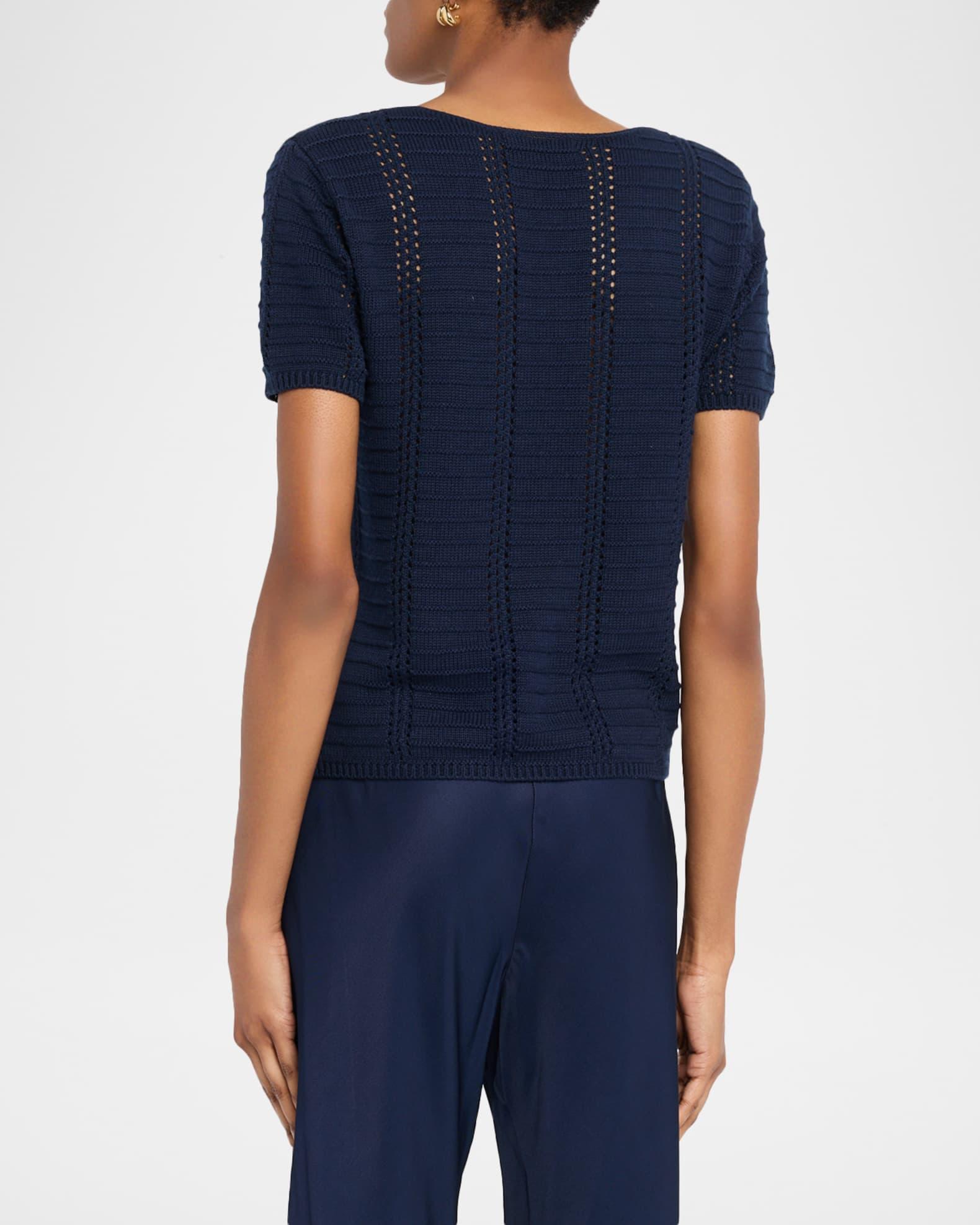 Jayden Shrunken Short-Sleeve Knit Top Product Image