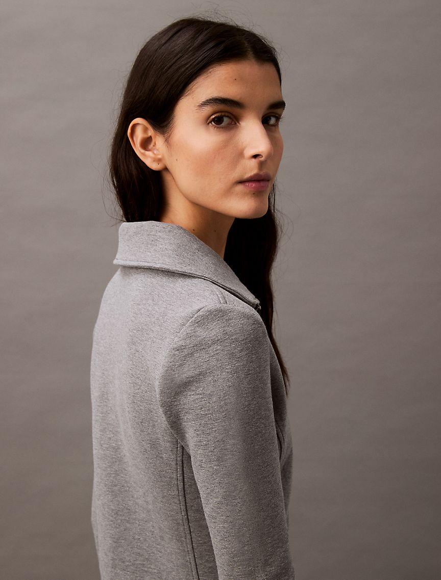 Scuba Zip Collar Mini Dress Product Image