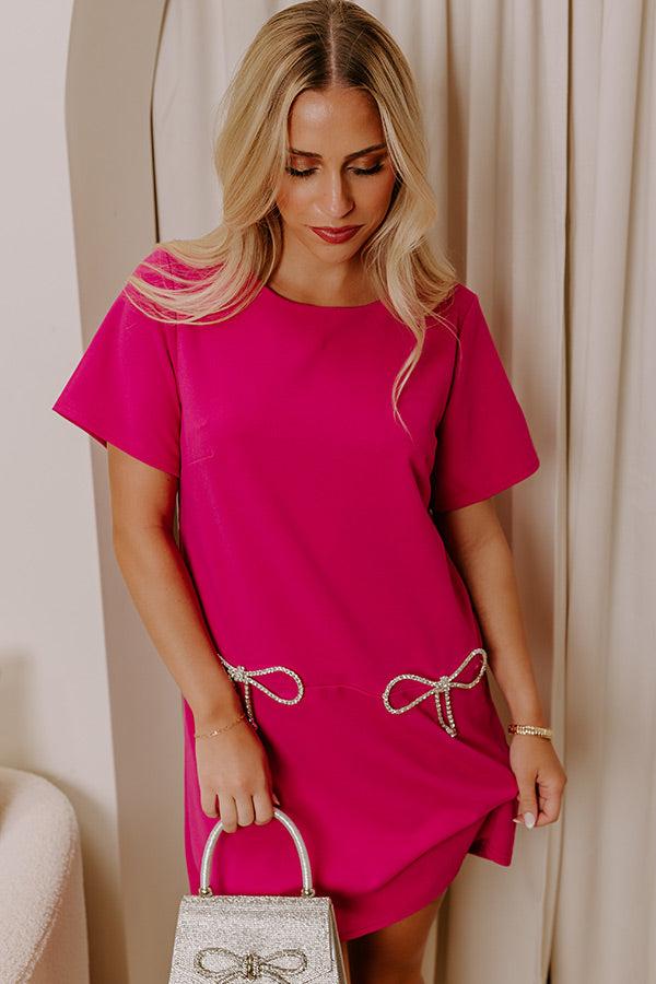 So Charmed Mini Dress in Fuchsia Product Image