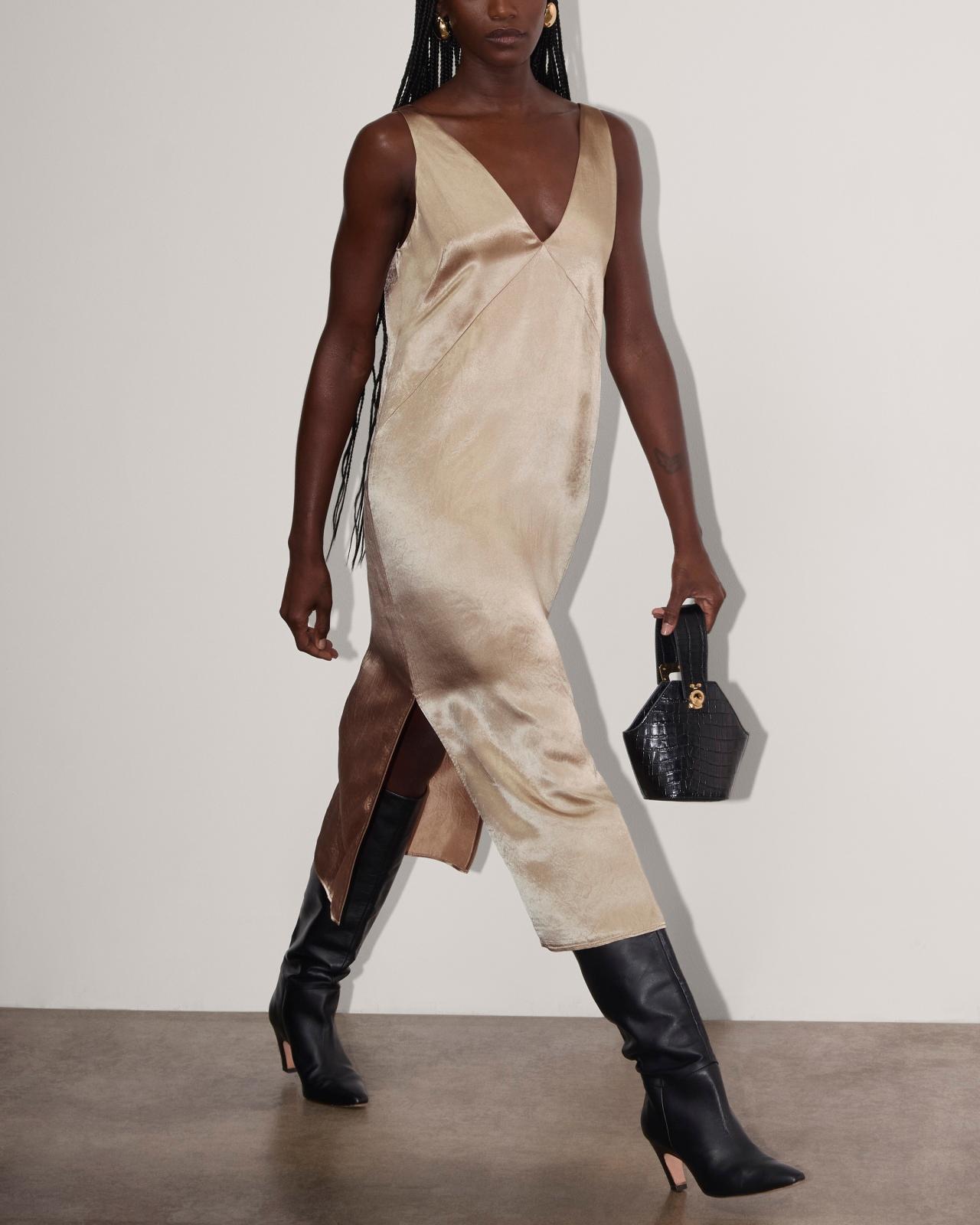 The Satin Slip Dress Product Image