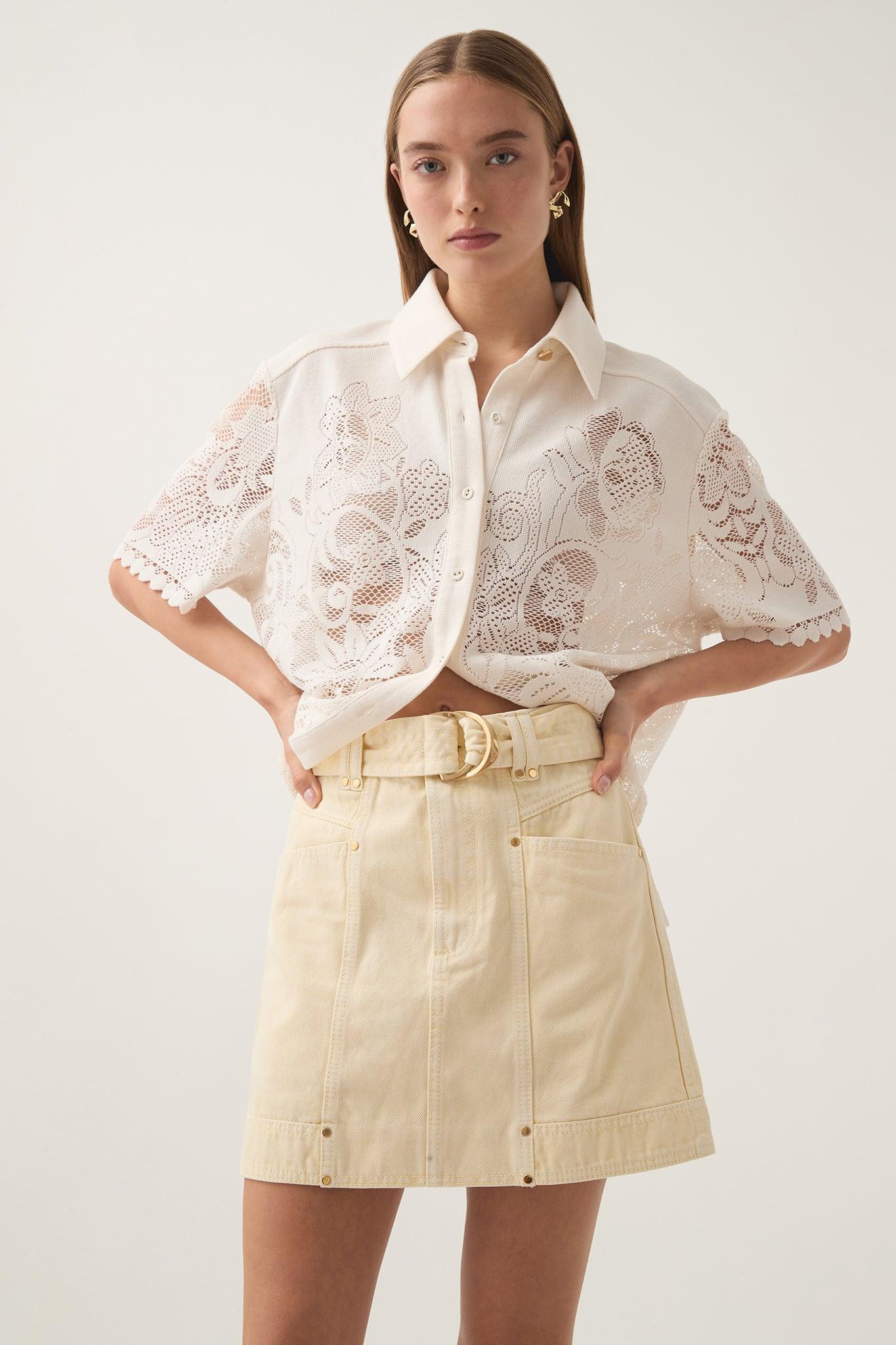 Ray Denim Mini Skirt Product Image