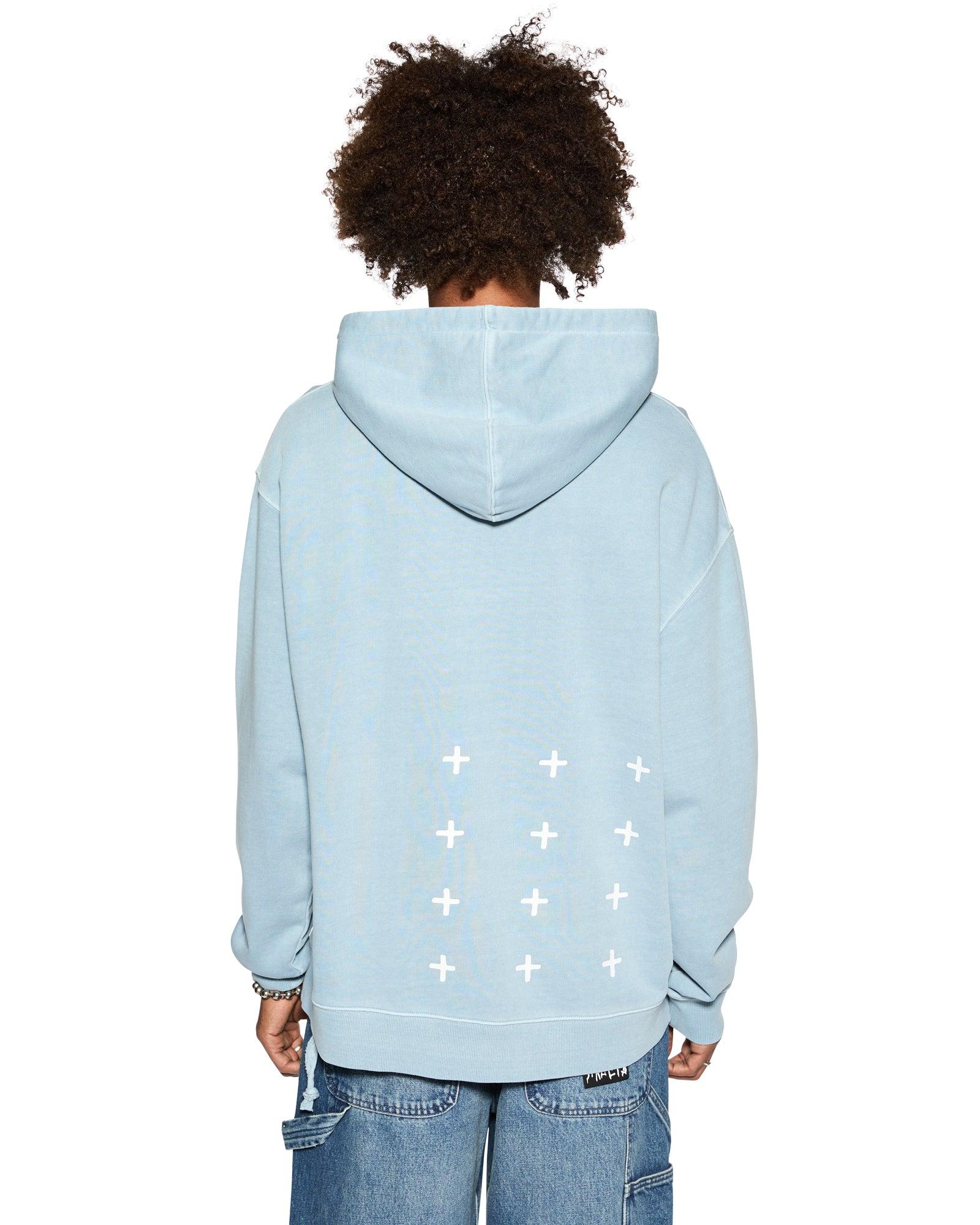 SKRIPT BIGGIE HOODIE ICE BLUE Male Product Image