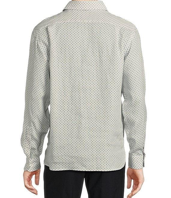 Daniel Cremieux Signature Label Albini Linen Geo Print Long Sleeve Woven Shirt Product Image