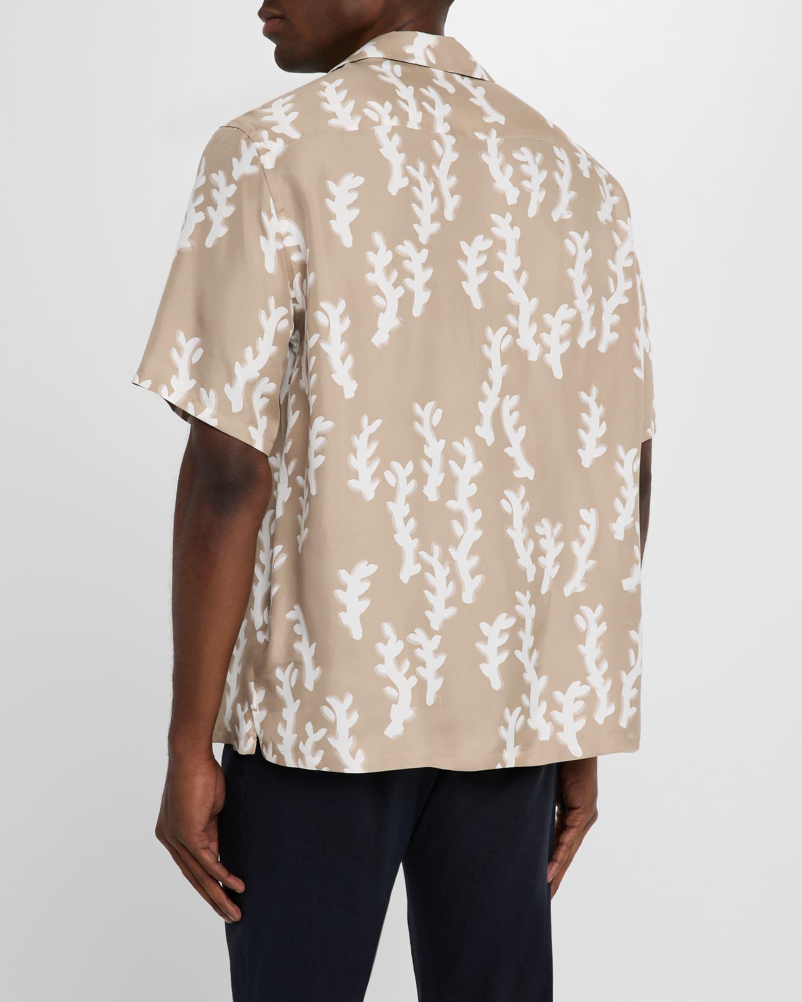 Men's Oasi Linen Printed Short-Sleeve Shirt Product Image