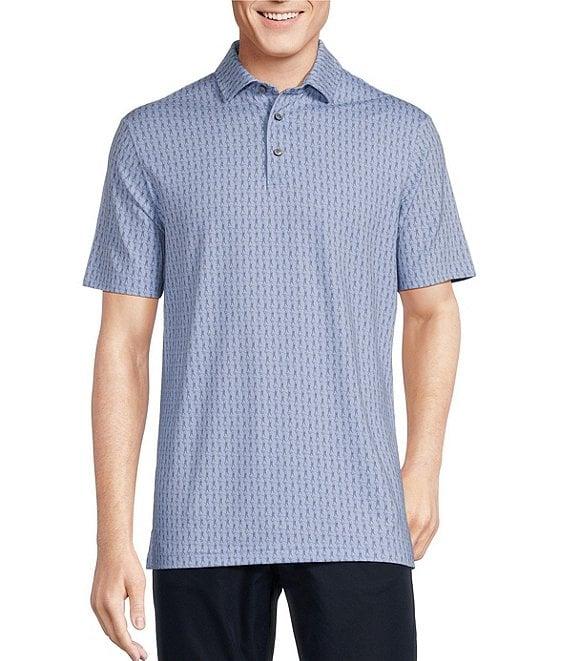 Cremieux Blue Label Short Sleeve Performance Golf Print Polo Knit Shirt Product Image