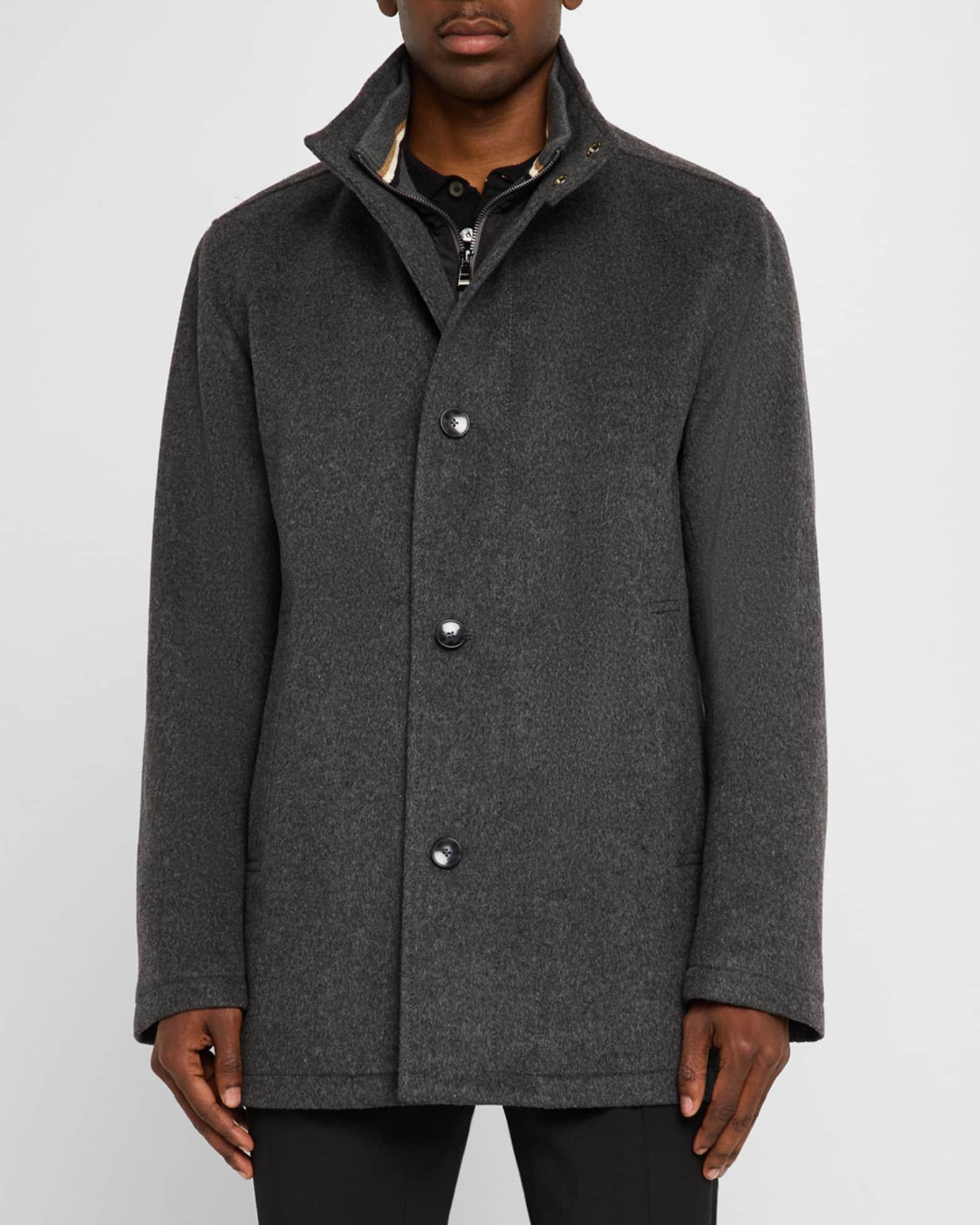 Men's Coxtan Wool-Cashmere Coat with Removable Bib Product Image