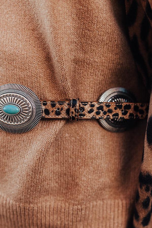 The Steele Concho Leopard Belt Product Image