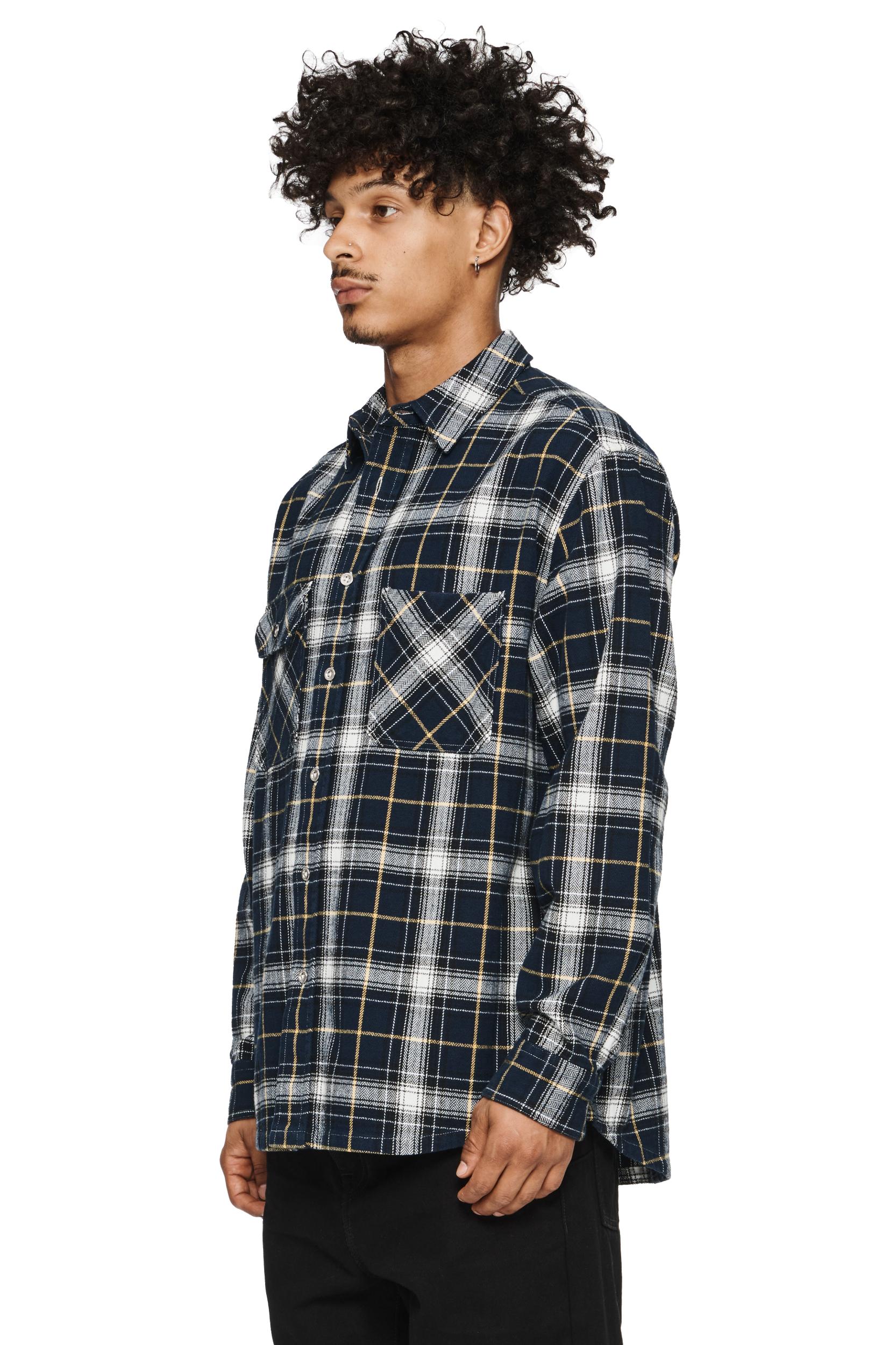 PLAID SHIRT - Blue Male Product Image