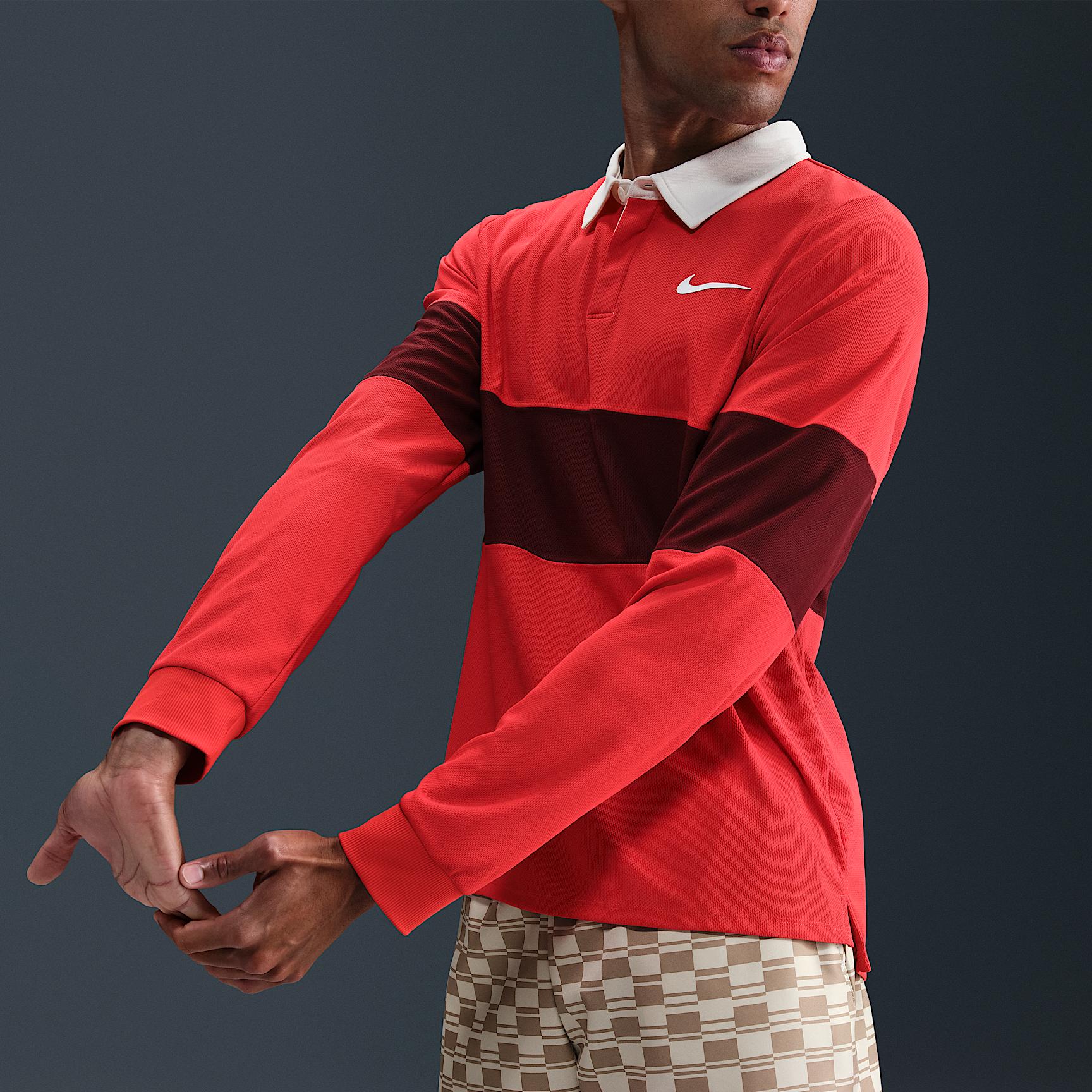 NikeCourt Slam Men's Dri-FIT ADV Long-Sleeve Tennis Polo Product Image