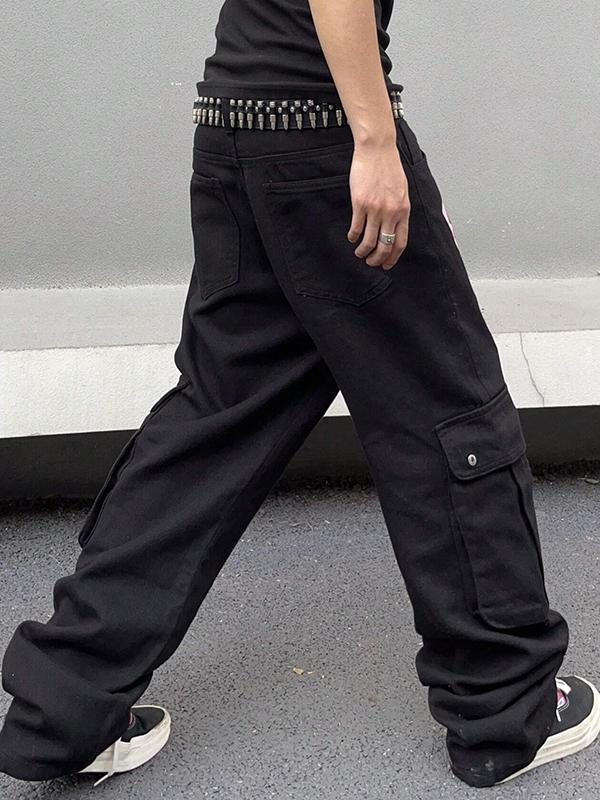 Men's Monogrammed Loose Jeans Product Image