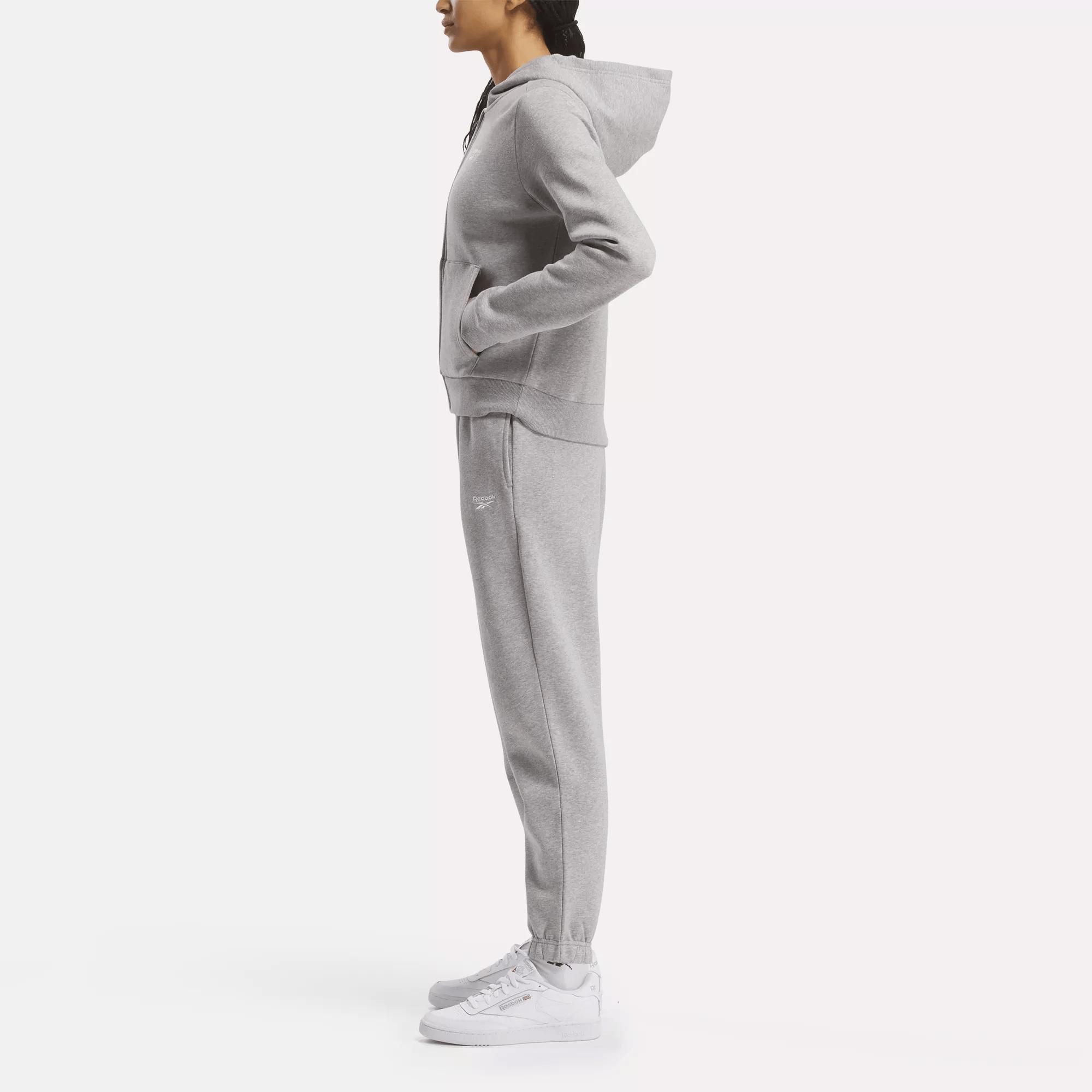 Women's Reebok Identity Small Logo Fleece Full-Zip Hoodie Female Product Image