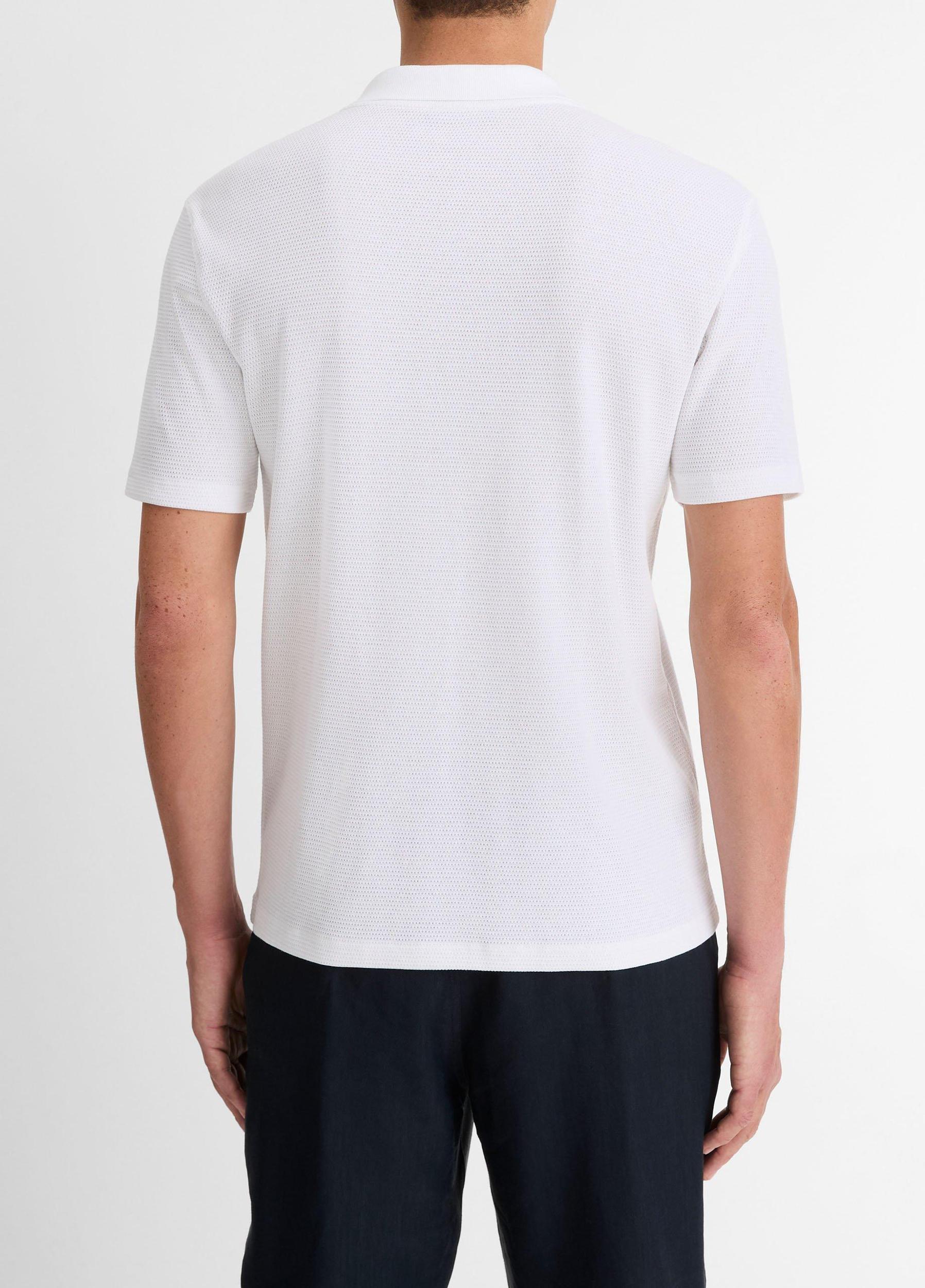 Cotton-Blend Johnny-Collar Polo Shirt Product Image