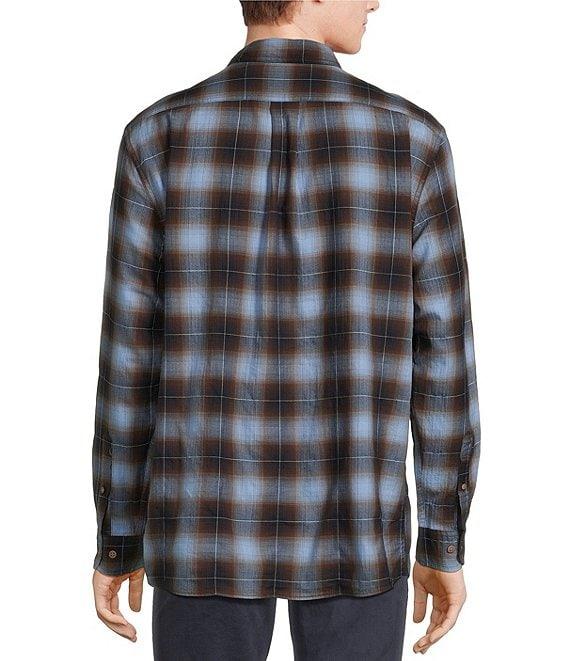 Rowm Long Sleeve Herringbone Medium Plaid Woven Shirt Product Image