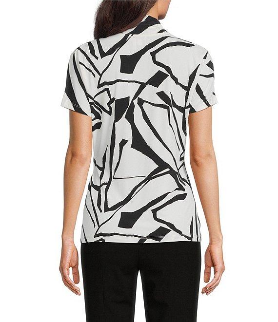 DKNY by Donna Karan Surplice V-Neck Short Sleeve Side Ruched Top Product Image