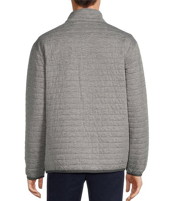 Roundtree & Yorke Long Sleeve Solid Quilted Snap Mockneck Pullover Product Image