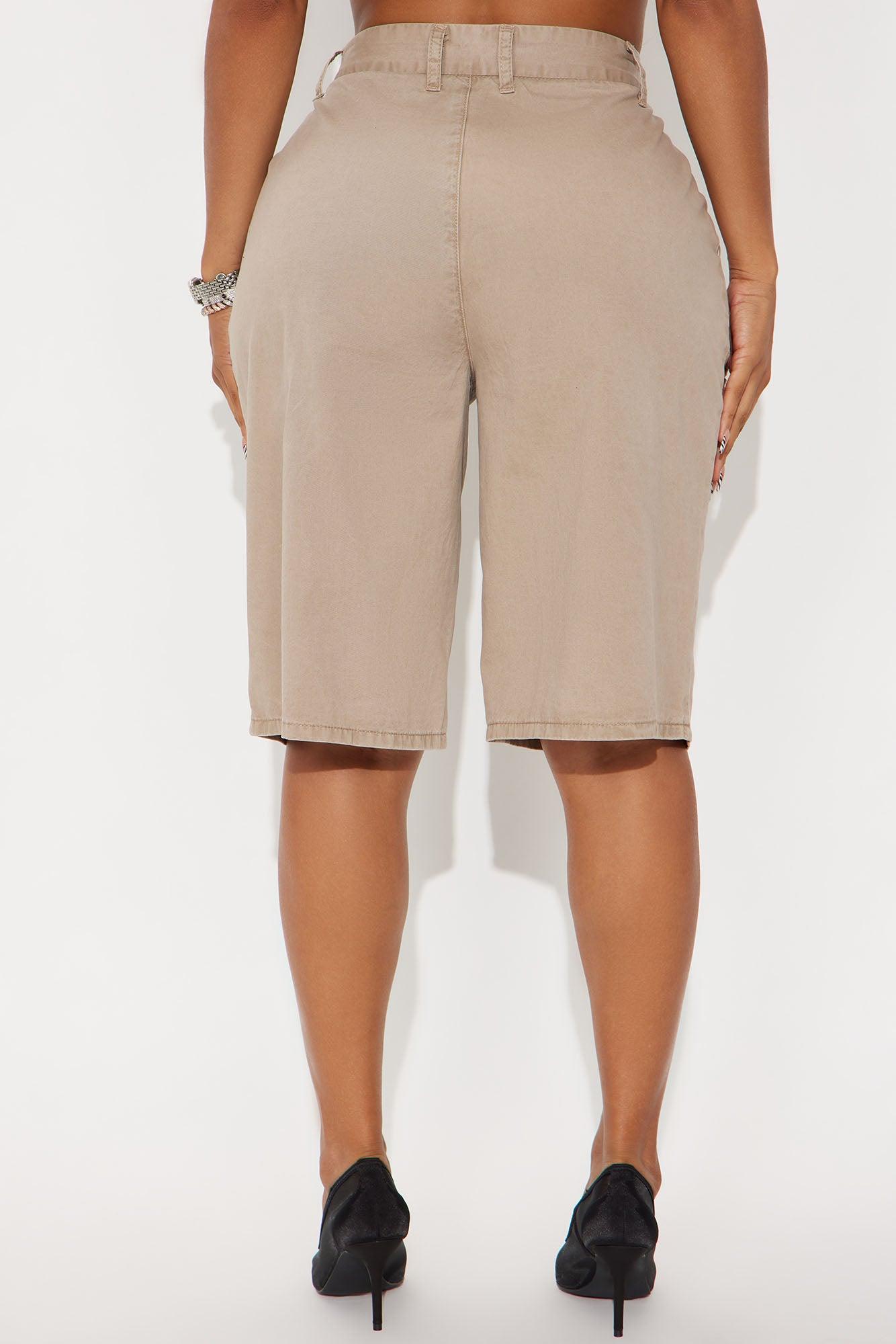 Arden Bermuda Trouser Short - Khaki Female Product Image