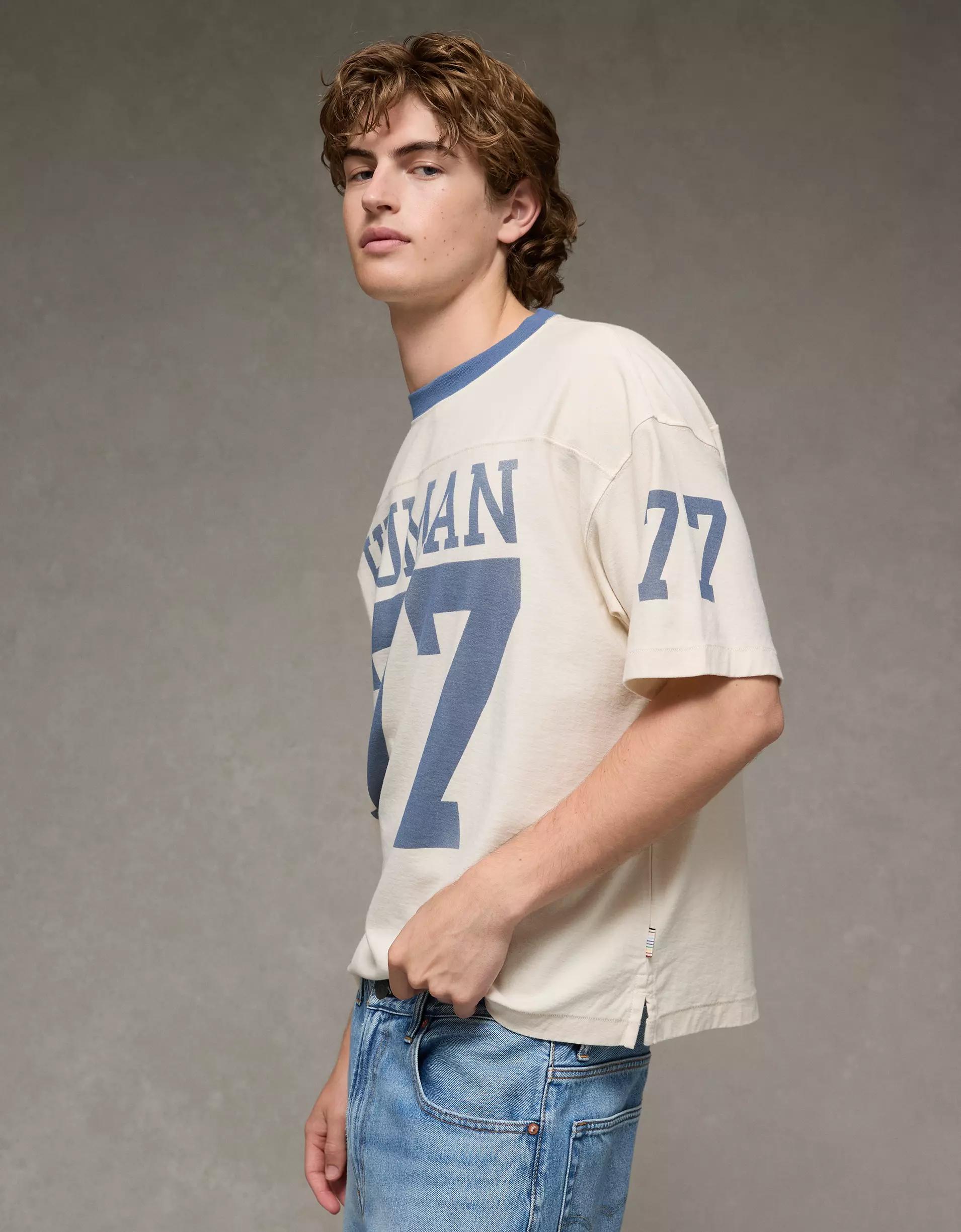 AE Pride Boxy Graphic Football T-Shirt Product Image