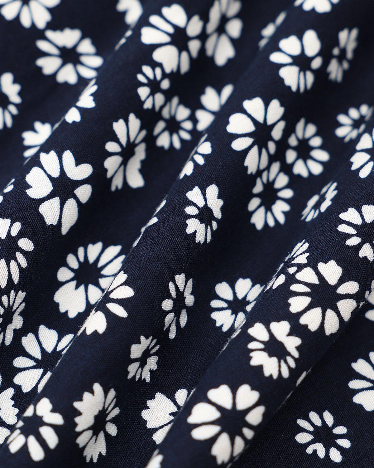 Blue Floral Ruffle Chiffon Maxi Dress Product Image