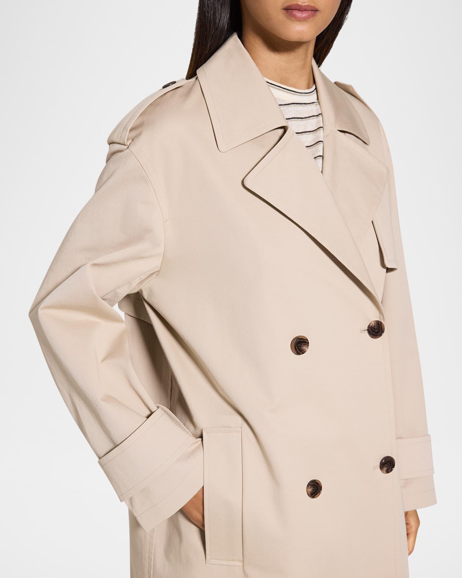 Oversized Double-Breasted Trench Coat Product Image