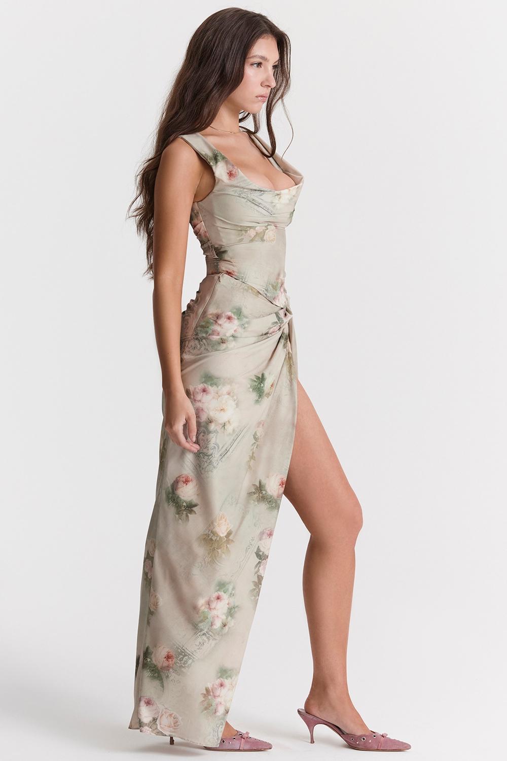 Vesper  vintage floral maxi skirt Product Image
