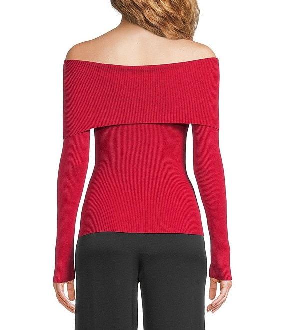 Alex Marie Whitney Off-The-Shoulder Long Sleeve Sweater Product Image