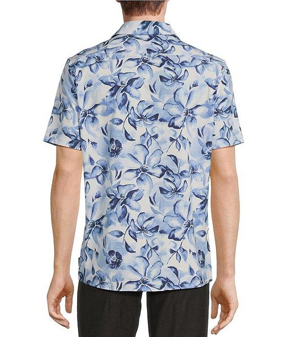 Rowm Rec + Relax Short Sleeve Performance Watercolor Print Shirt Product Image
