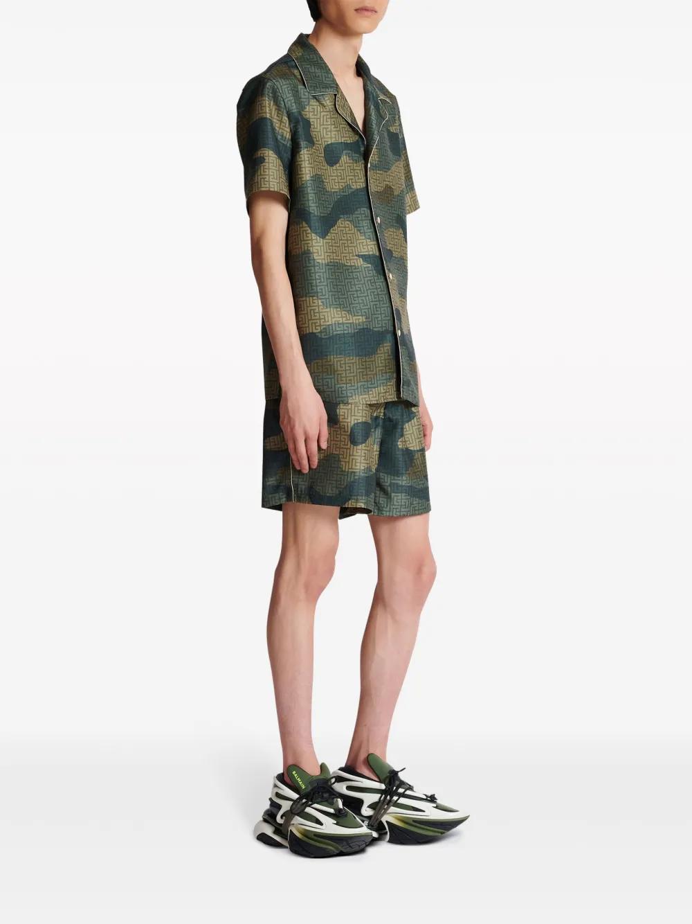 camouflage monogram shantung shirt Product Image
