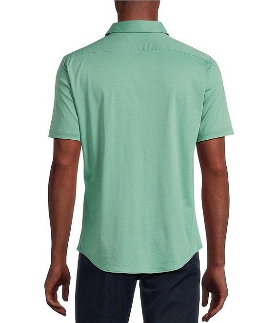 Cremieux Blue Label Solid Interlock Coat Front Knit Shirt Product Image