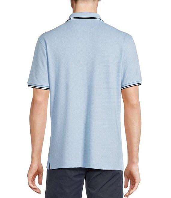Cremieux Blue Label Classic Fit Pique Geo Printed Short Sleeve Polo Shirt Product Image