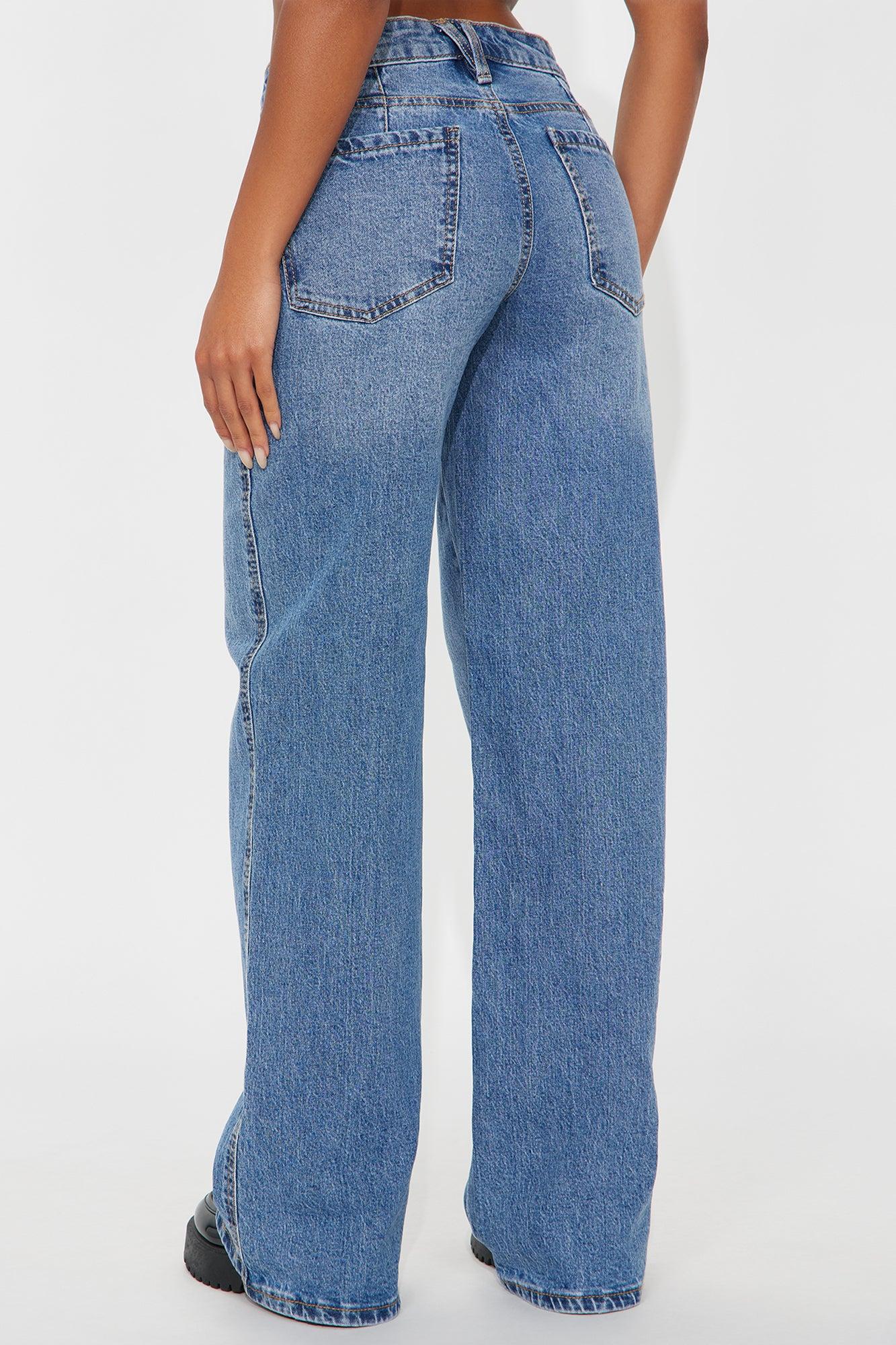 Everyday Slouchy Wide Leg Jeans - Medium Wash Female Product Image