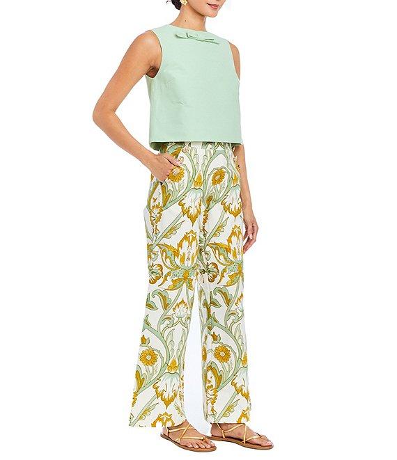 Mestiza New York Bianca Round Neck Sleeveless Bow Top Product Image