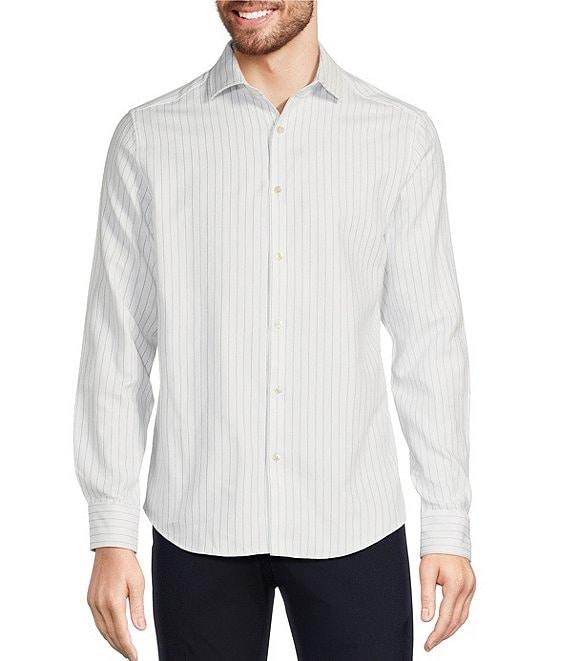 Murano Slim Herringbone Long Sleeve Woven Shirt Product Image