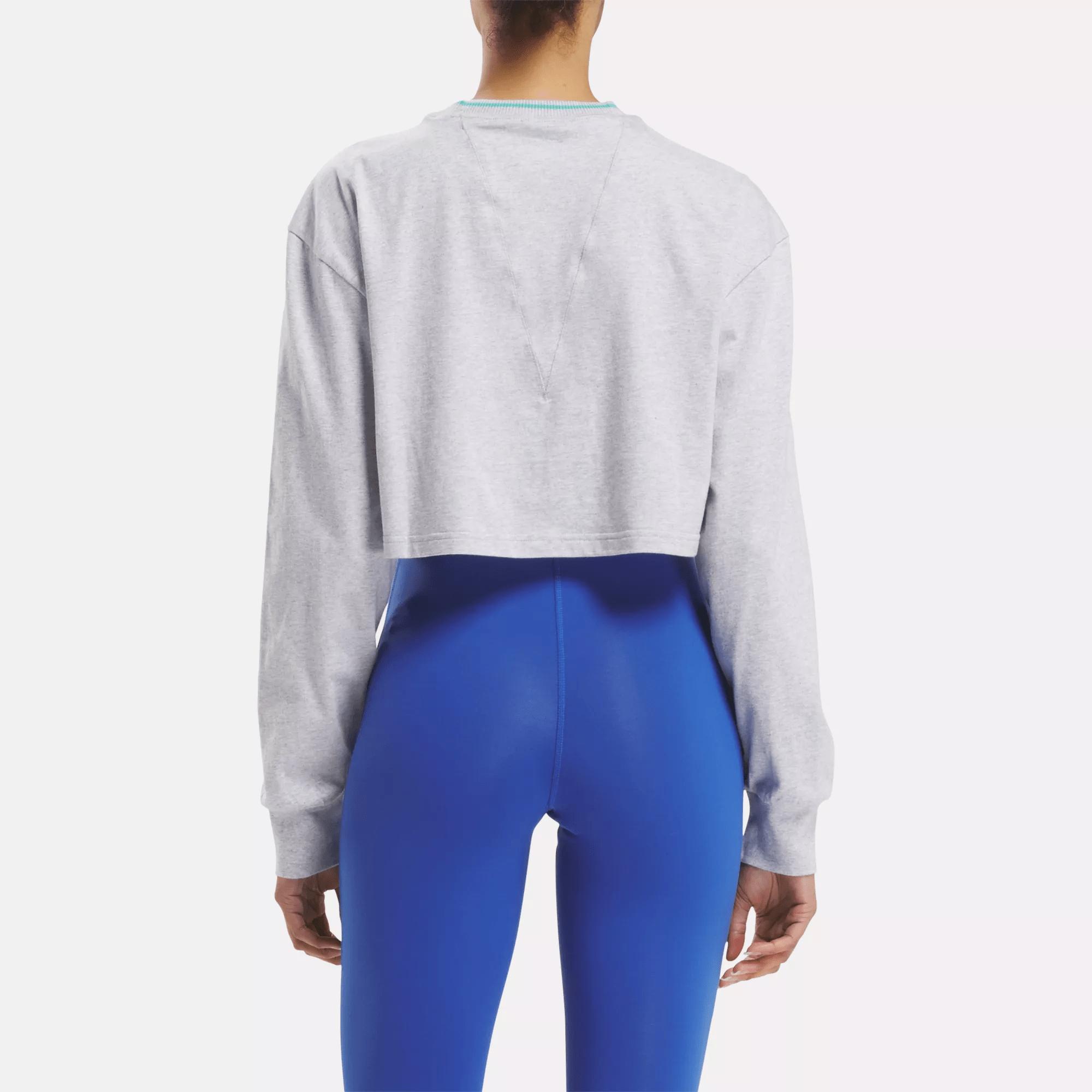 Women's Long Sleeve Crop Top Female Product Image