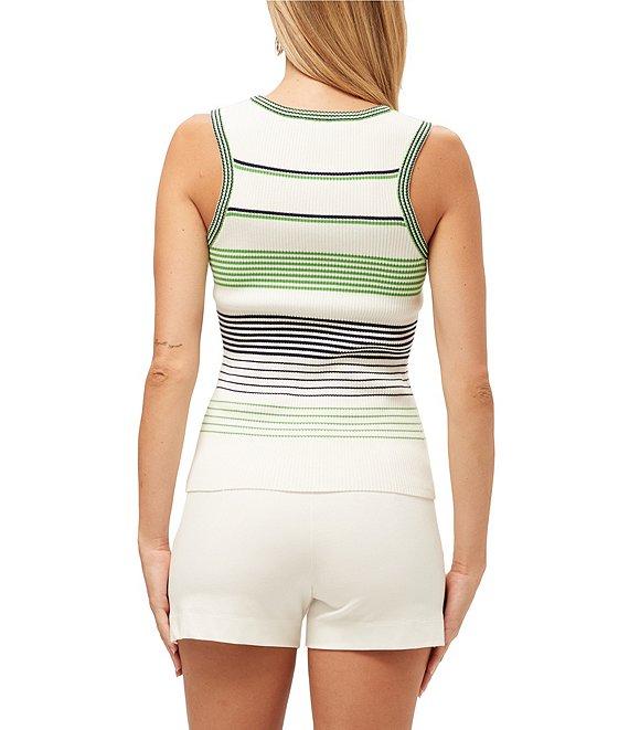 Trina Turk Paolini Stripe Print Scoop Neck Sleeveless Tank Product Image