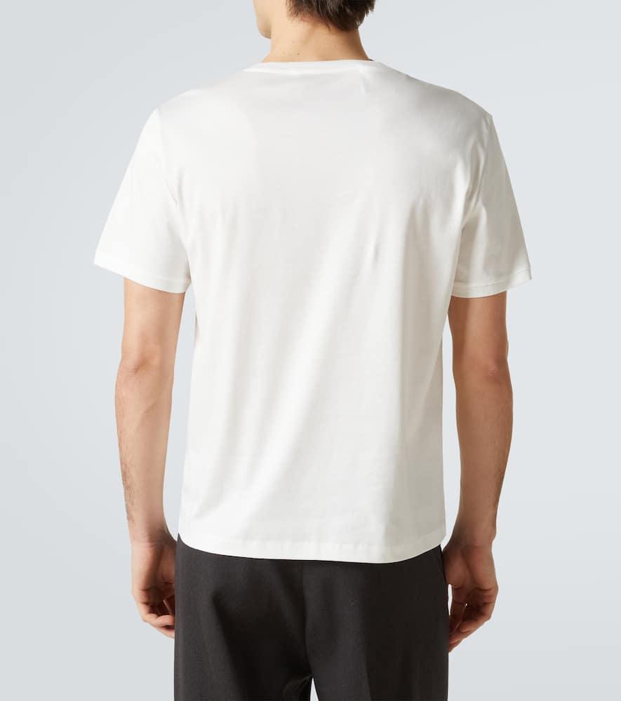 VALENTINO T-shirt Vlogo Signature Aus Baumwoll-jersey In Weiss Product Image