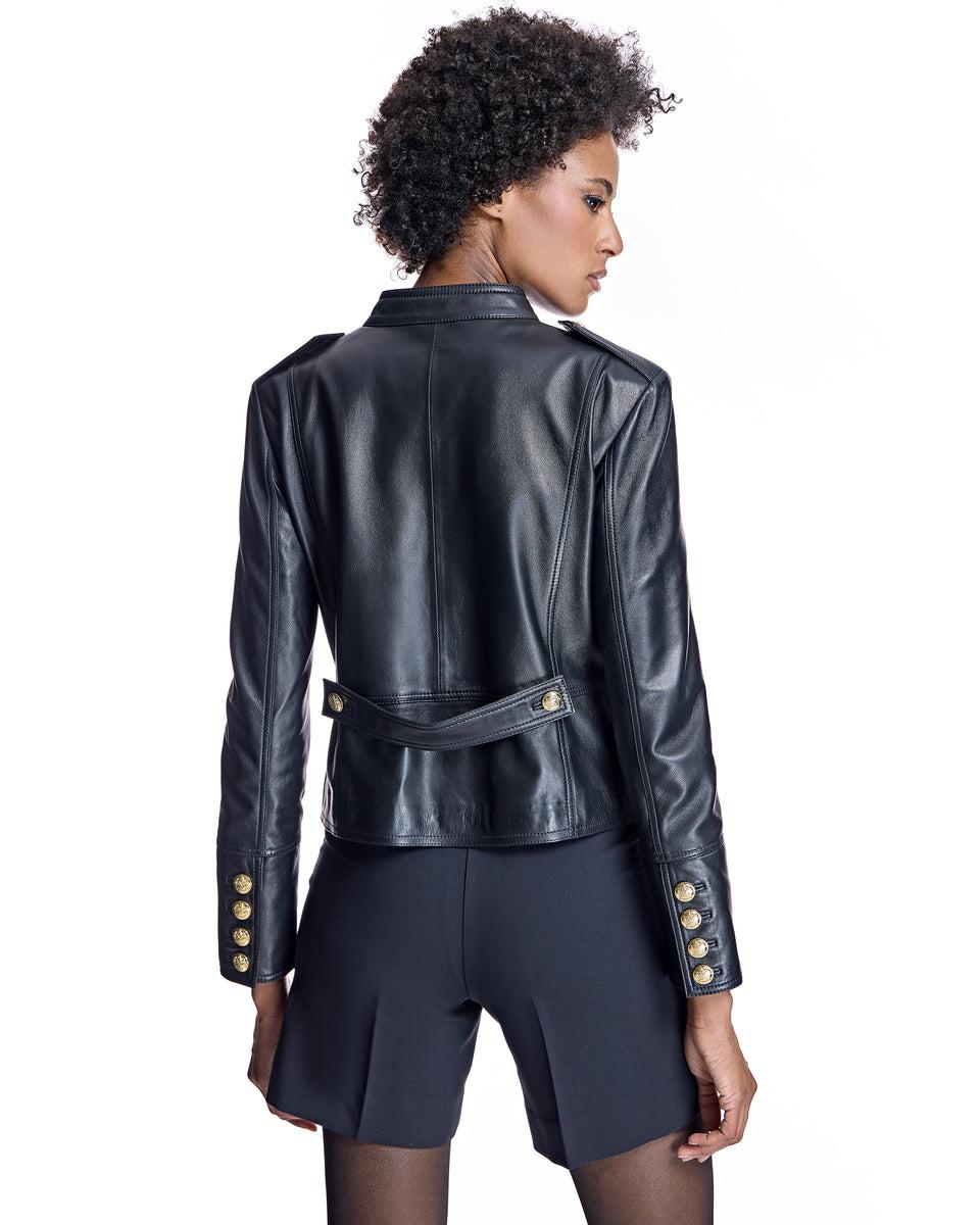 Leather Military Jacket Product Image
