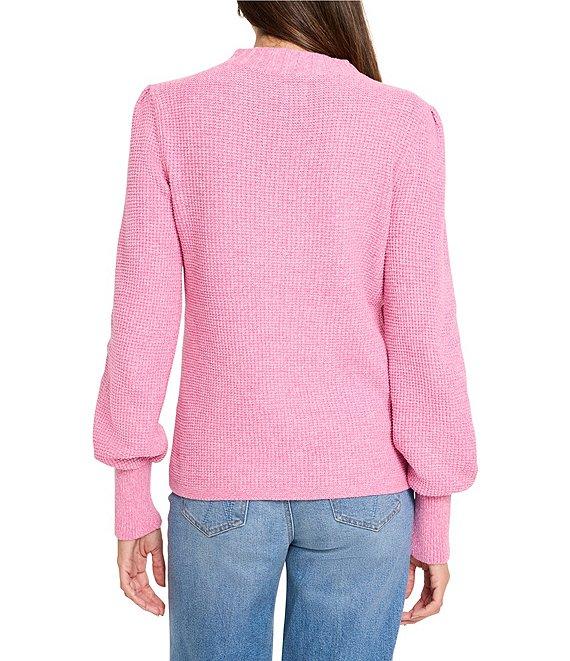 NIC + ZOE Waffle Stitch Knit Crew Neck Long Sleeve Sweater Product Image