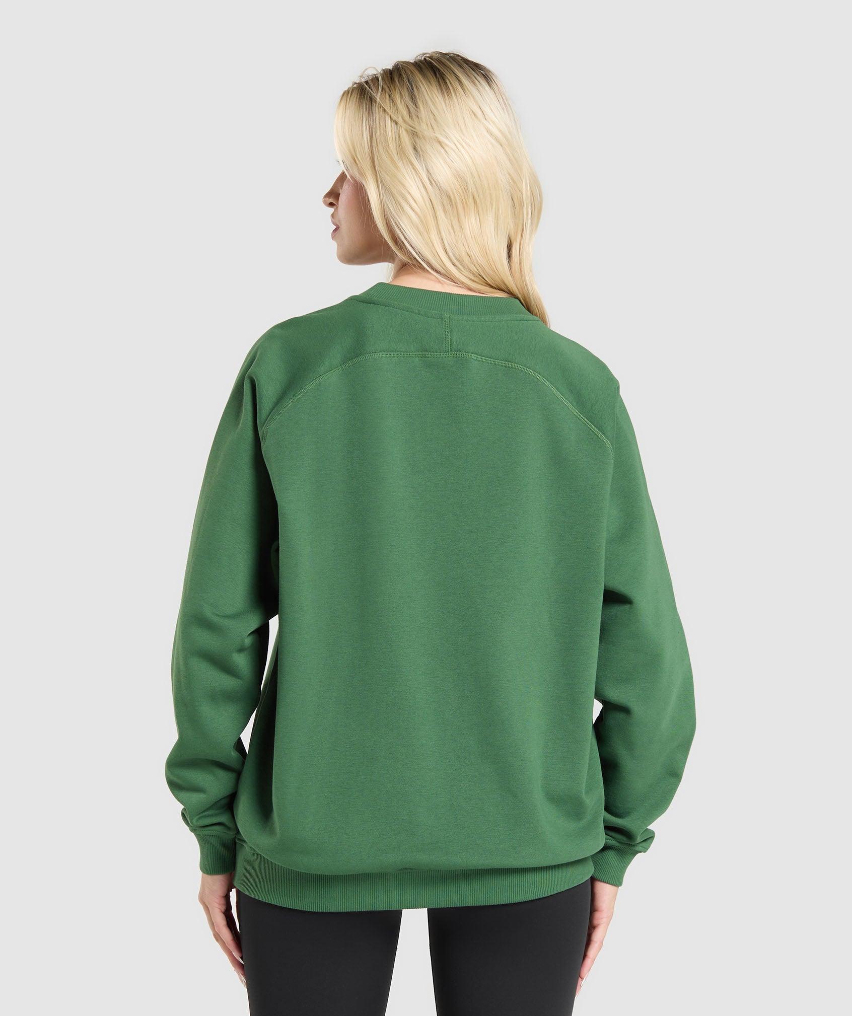 Gymshark Training Oversized Fleece Sweatshirt - Classic Green Female Product Image