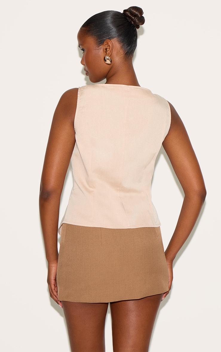 Oatmeal Long Line Vest Product Image