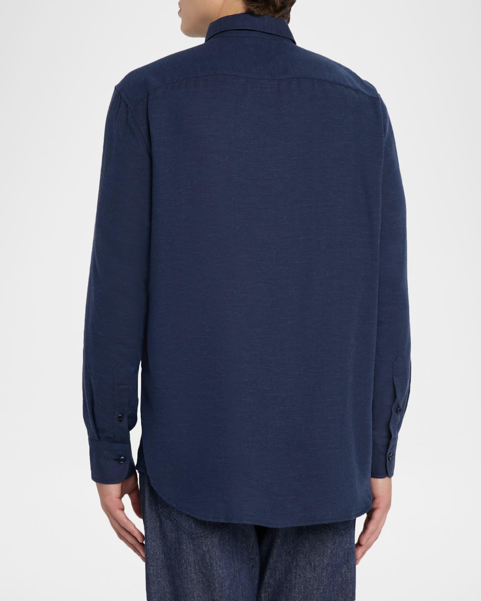 Men's Cotton and Cashmere Sport Shirt Product Image