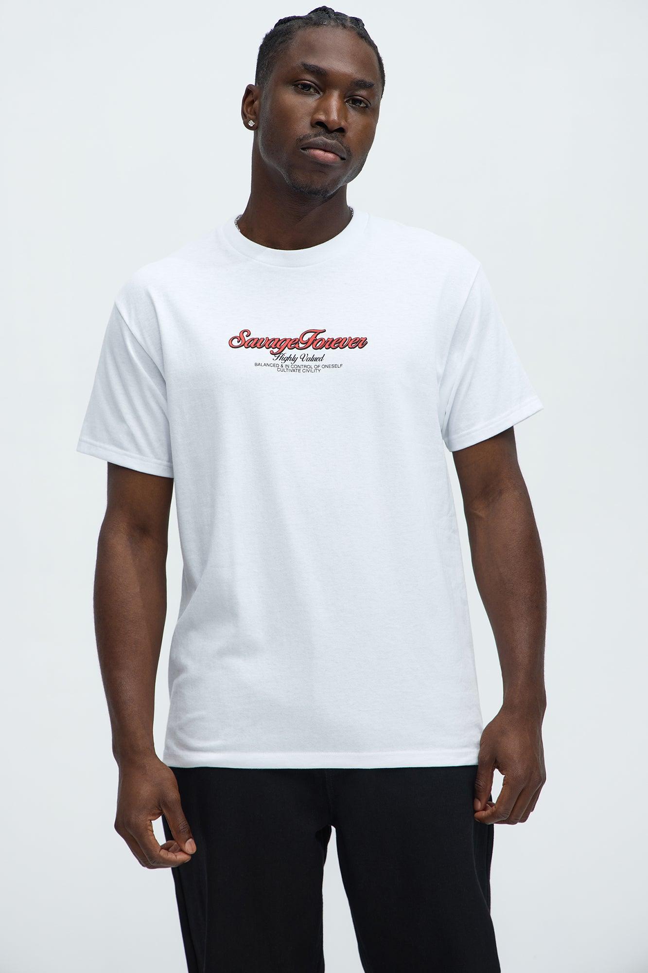 Savage Forever Highly Valuable Short Sleeve Tee - White Product Image