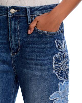 Charlee x Denim Patch Wide Legs Jeans in Medium Wash Product Image