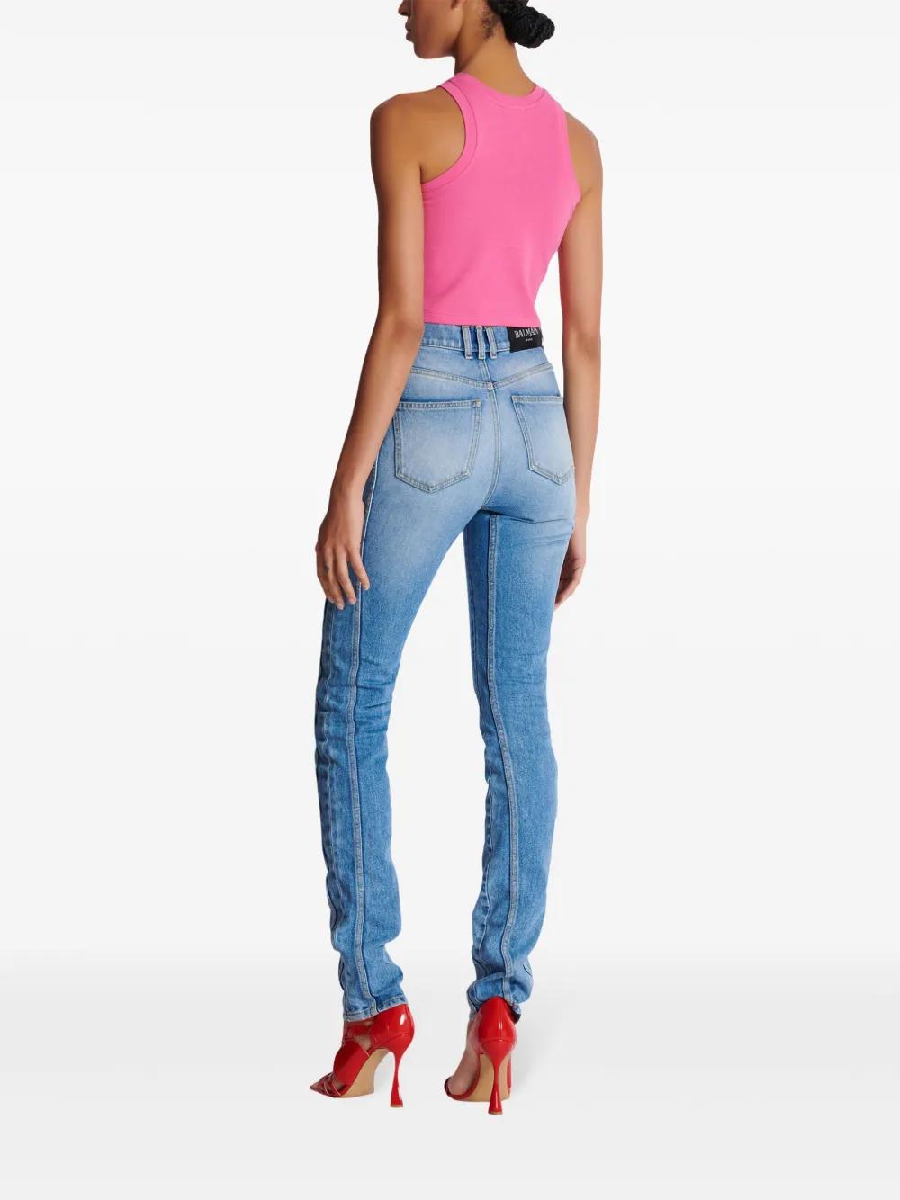 logo-embroidered cropped tank top Product Image