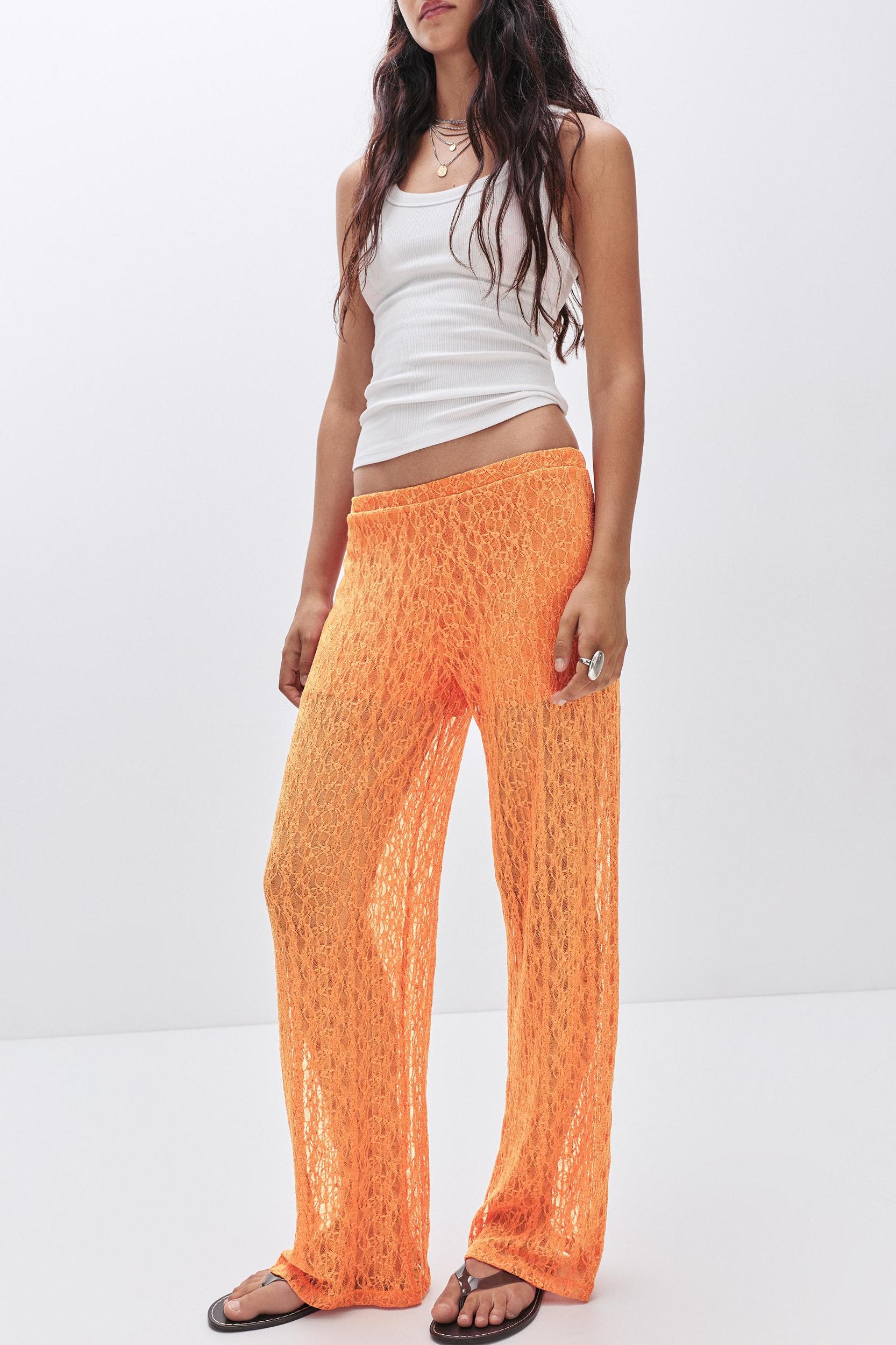 Wide-leg lace trousers Product Image