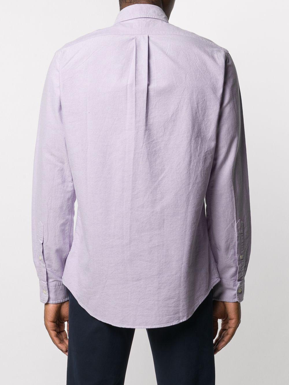 logo embroidered button-down shirt Product Image